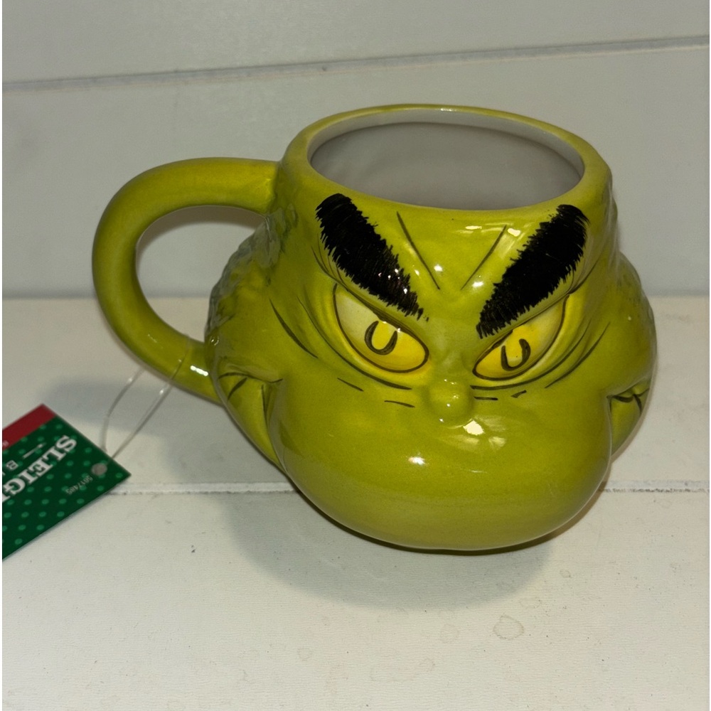 Grinch Mug Holiday Christmas Novelty Gifts Collectible Sleigh Bell Bistro New